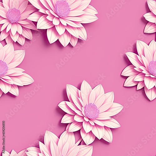 Floral seamless pattern.  Generative Ai