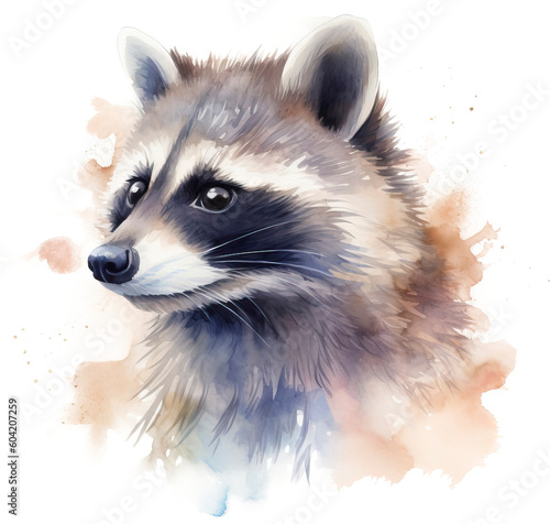 Raccoon watercolor png