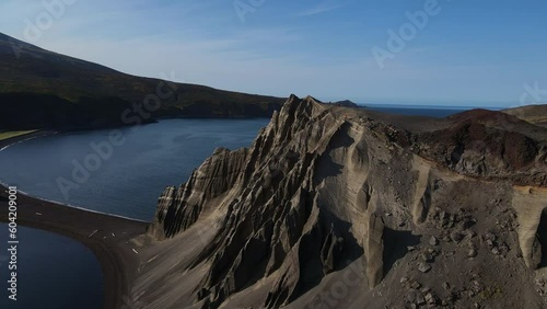 Aerial view of the top of the extinct volcano Taketomi photo