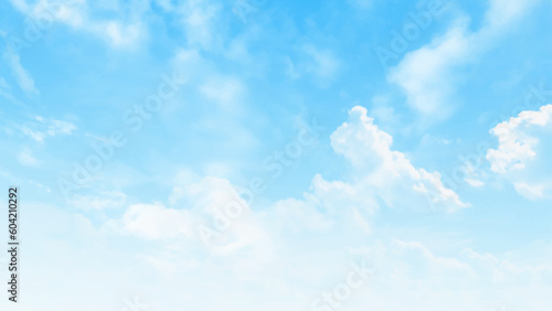 Blue sky with white clouds on a clear day