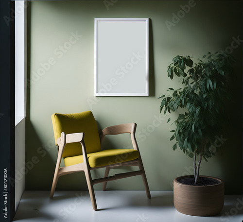 House interior with mock-up frames on wall © Peter Nanista