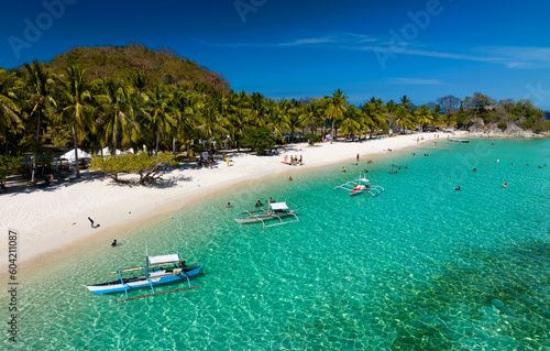 Malcapuya island is located near Coron, Palawan, Philippines. photo
