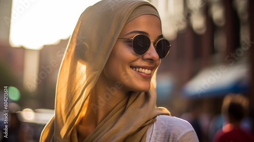 young adult woman traveling...