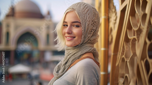 young adult woman traveling...