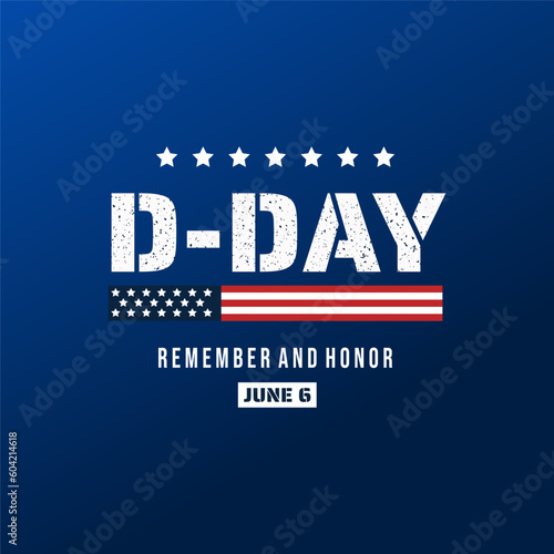 American D-Day Anniversary Vector