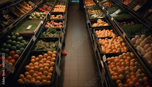 Healthy lifestyle choices abound in the fresh produce aisle generated by AI