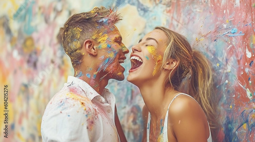 young adult woman and man a...