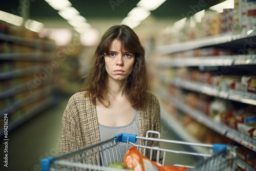 young adult woman in bad mo...
