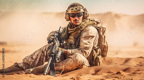 modern fictional soldier, w...