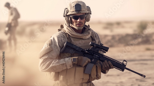 modern fictional soldier, w...