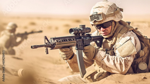 modern fictional soldier, w...