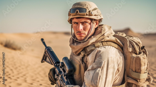 soldier in modern combat ge...