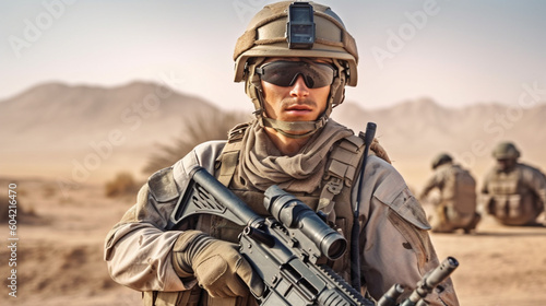 modern fictional soldier, w...