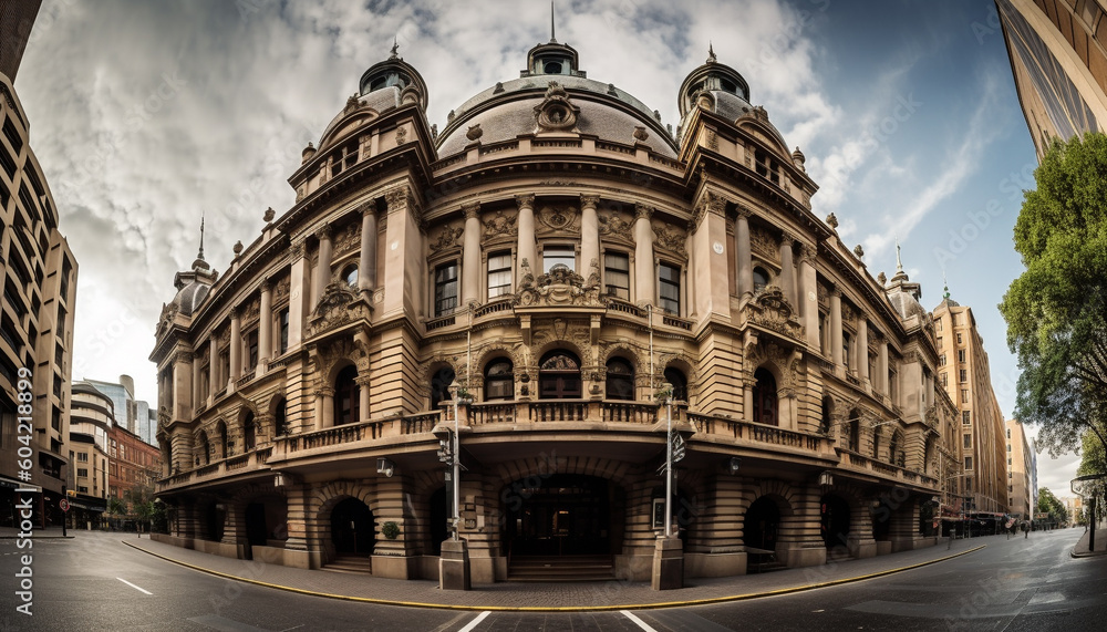 Obraz premium The iconic architecture of London St Paul Cathedral at dusk generated by AI