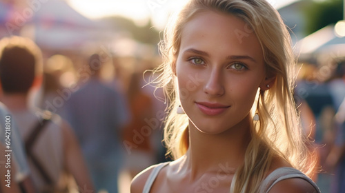 young adult woman outside o...