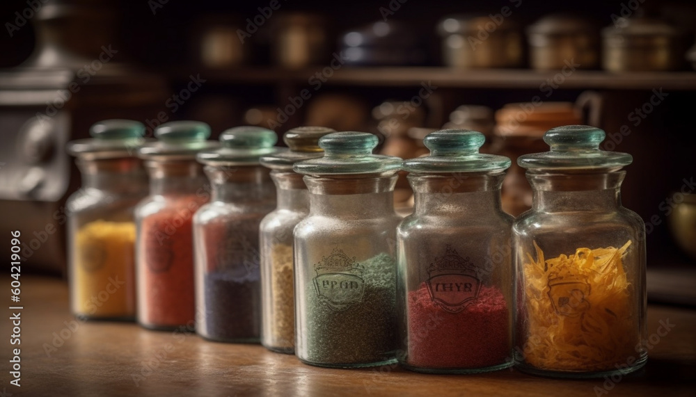 A healthy lifestyle choice a jar of organic herbal medicine generated by AI A healthy lifestyle choice a jar of organic herbal medicine generated by AI