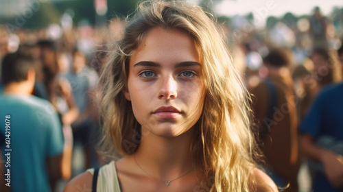 young adult woman or teenag...