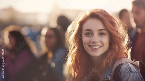 young adult woman or teenag...