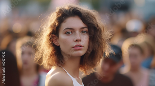 young adult woman or teenag...