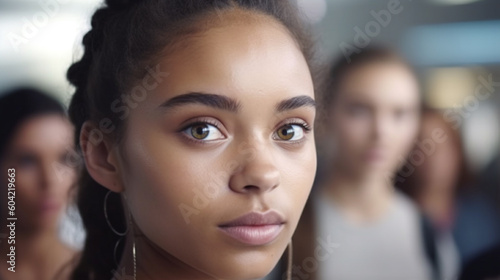 young adult woman or teenag...