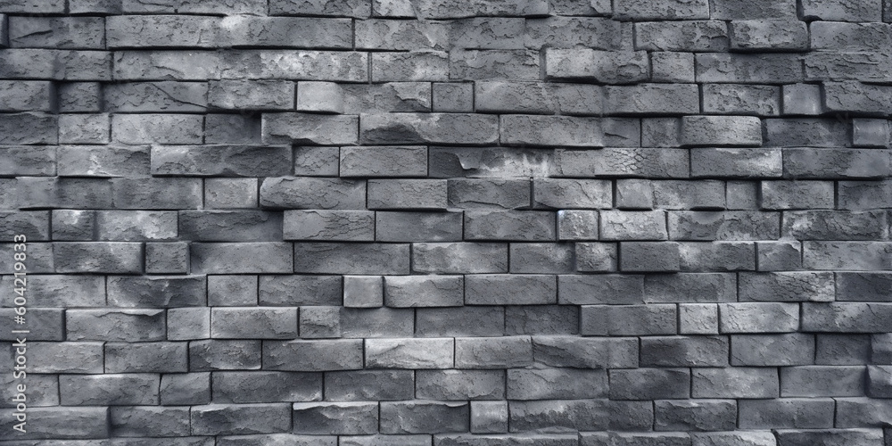 Obraz premium brick stone wall texture copy space background by generative AI tools