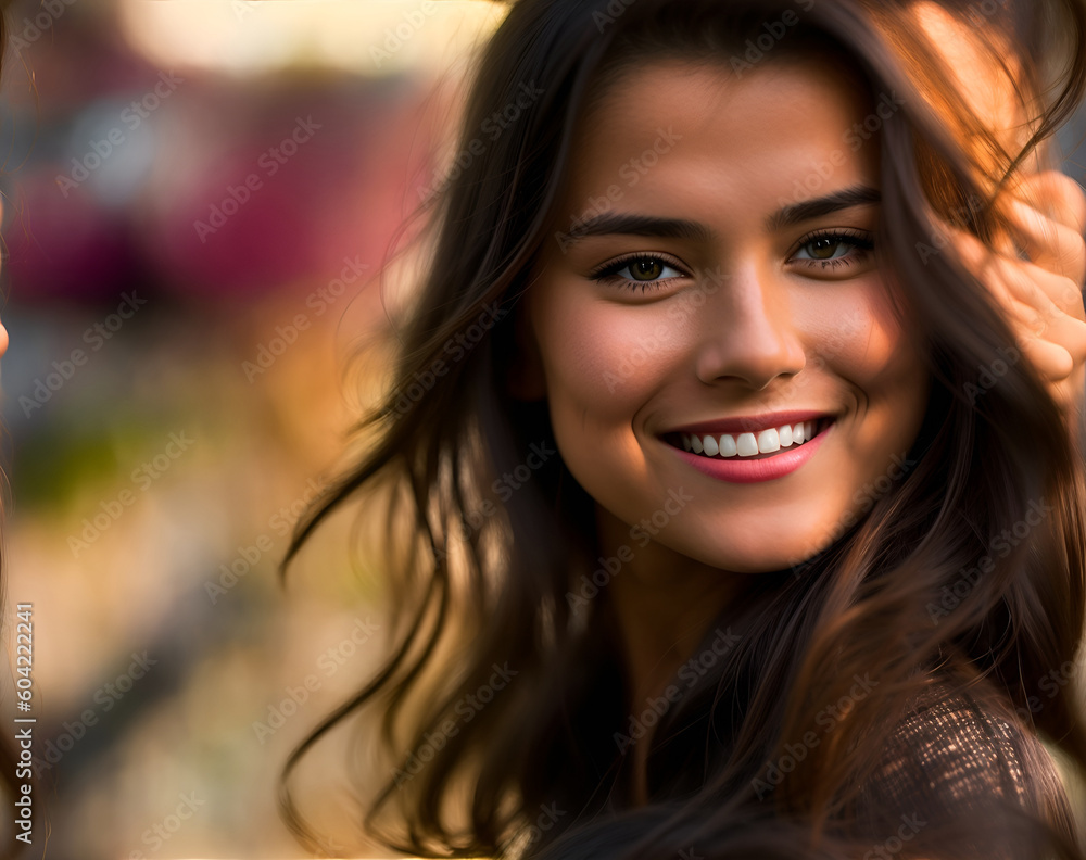 Portrait of smiling beautiful woman Portrait of smiling beautiful woman