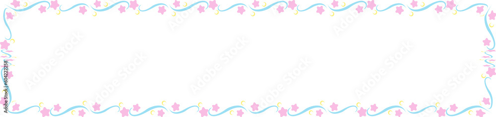 The moon and star  decor  border and line