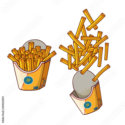 french fries vector illustration