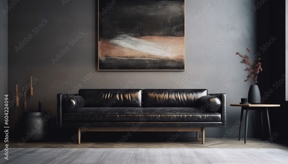 Modern elegance meets old fashioned comfort in this luxurious living space generated by AI Modern elegance meets old fashioned comfort in this luxurious living space generated by AI