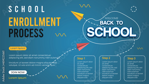 welcome back to school theme banner template