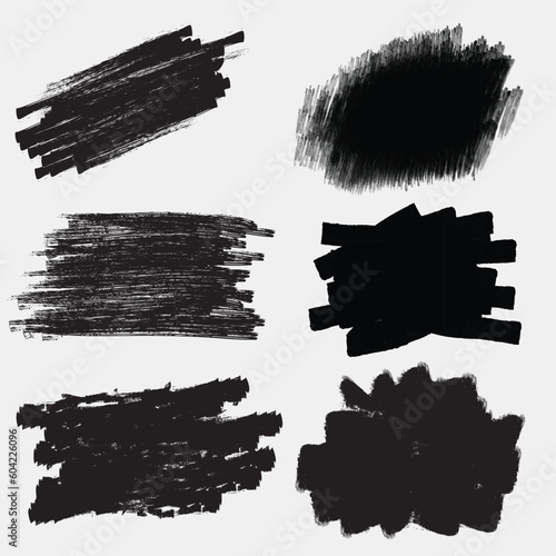 six sets of brush strokes