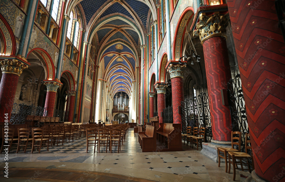 General view of Saint-Germain des Pres church - Paris, France