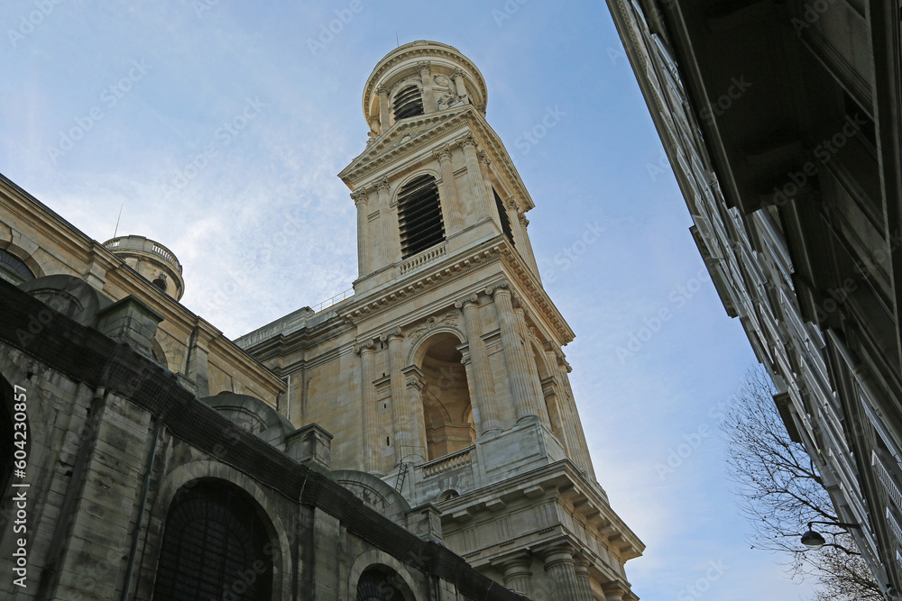 The tower of Saint-Germain des Pres church - Paris, France