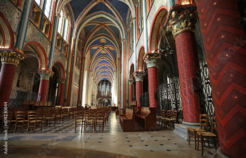 General view of Saint-Germain des Pres church - Paris, France
