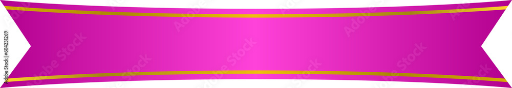 Fototapeta premium ribbon illustration with gold stripe