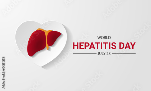 World Hepatitis Day July 28 Background Vector Illustration