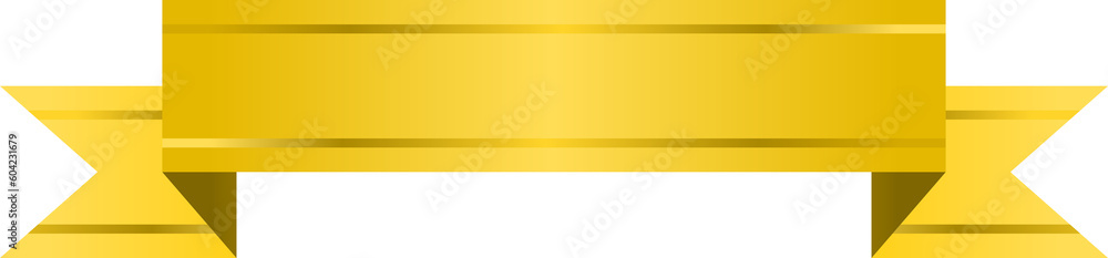 ribbon illustration with gold stripe