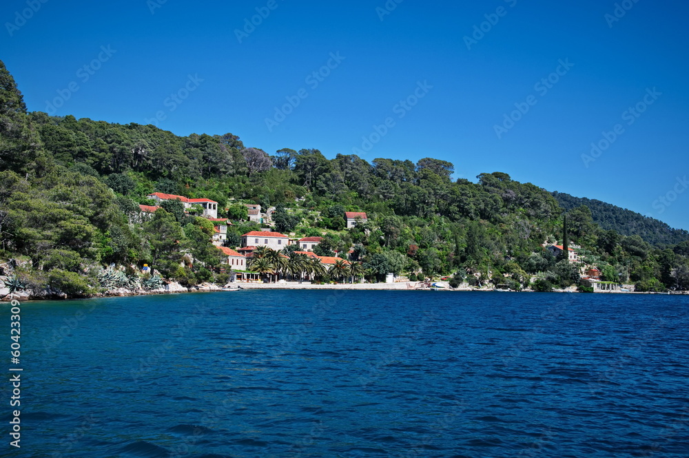 Traditional village on Adriatic coast in Croatia
