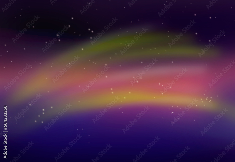 A night view full of stars, the Milky Way universe and the orange lights in the sky. Galaxy space concept A night view full of stars, the Milky Way universe and the orange lights in the sky. Galaxy space concept