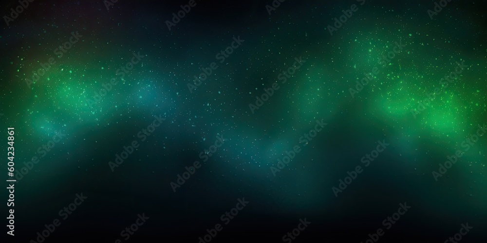 Obraz premium Green and blue abstract gradient sparkle background. Glow galaxy water texture.