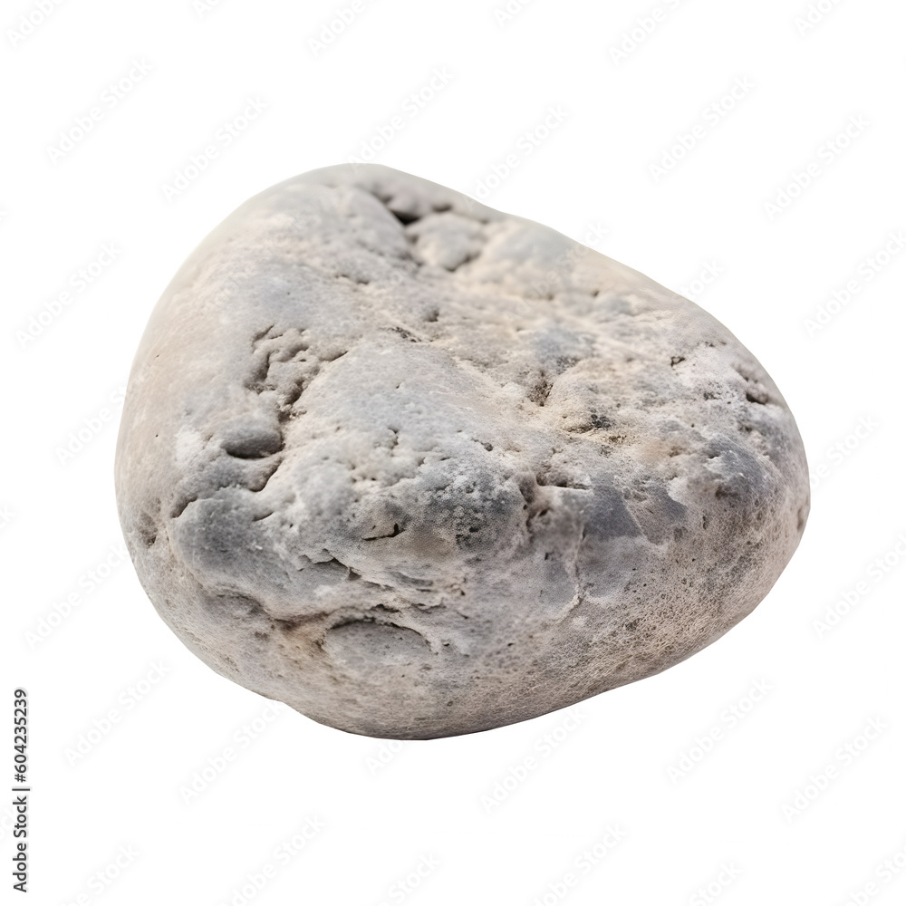 Fototapeta premium river stone on transparent background ,generative ai