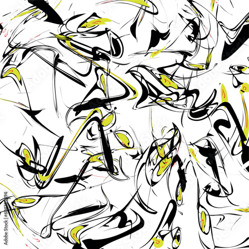 An abstract pattern imitates a high speed movement of matter or ink