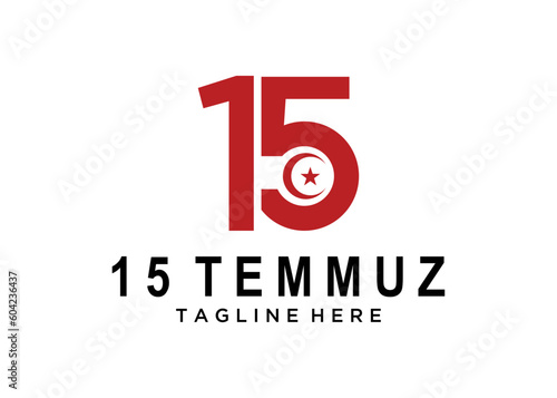 Illustration Turkish Democracy and National Unity Day July 15.