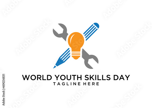 Illustration World Youth Skills Day.