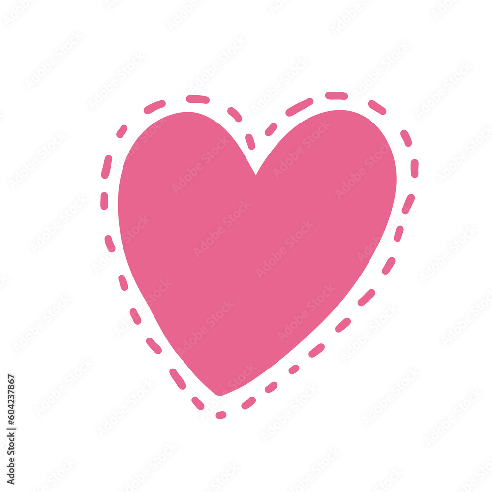 heart flat icon, the symbol of love, simple design element