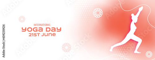 happy international yoga day banner in paper cut style
