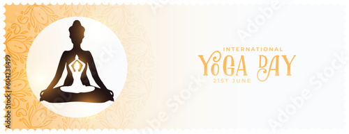 nice international yoga day event banner for balancing life