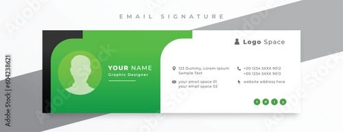 stylish email signature card template for business promotional