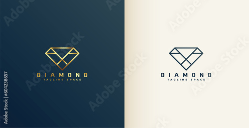 elegant diamond jewelry logo template for business branding