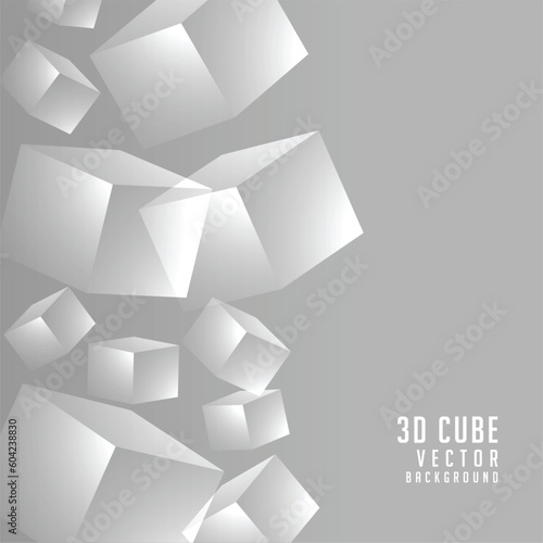 abstract 3d cuboid solid block geometric background